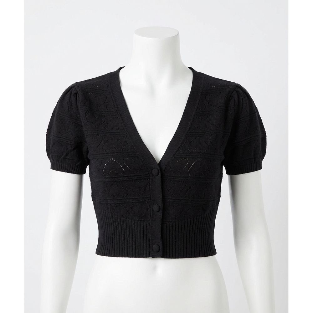 NEW FOR LOVE & LEMONS neve crop cardigan in black